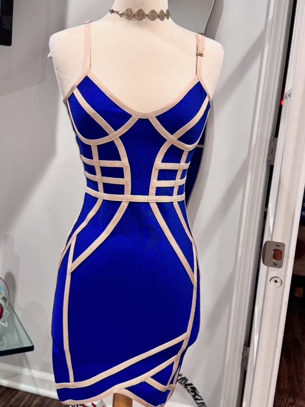 Royal Blue Bandage Bodycon Dress